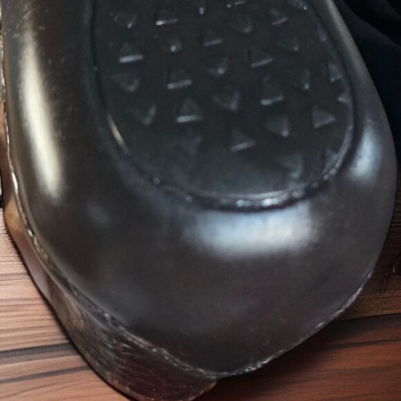 Born Dark Brown Textured Loafers - Picture 9 of 11